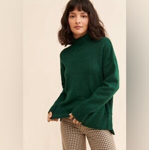 Flatwhite Green Mock Neck Sweater – Size 1X